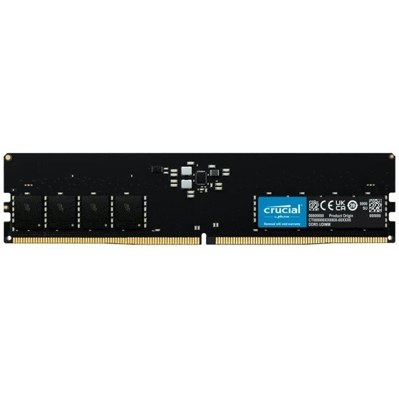 رم کامپیوتر کروشیال تک کاناله مدل CRUCIAL 16GB DDR5 5600MH UDIMM نمای ۲